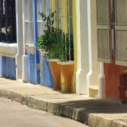 Palenquera en las calles de Cartagena