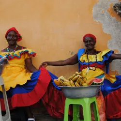 Palenqueras en tour gastronómico de Cartagena
