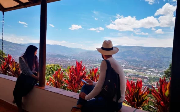 Vista desde plantación de café