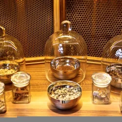 Muestra de granos de café