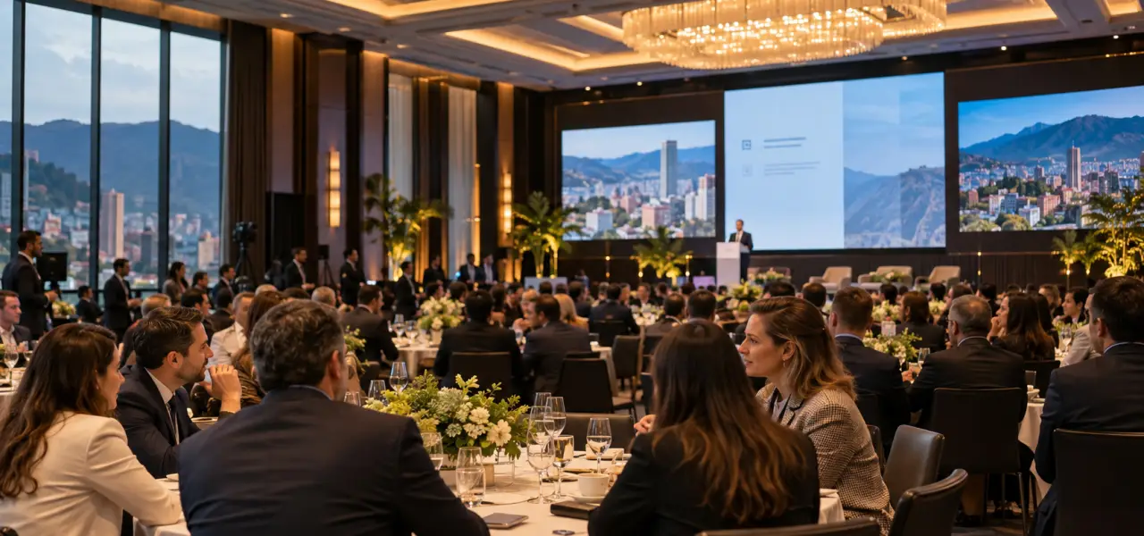Empresarios en evento en Bogotá
