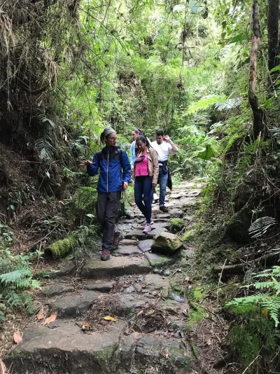 Turistas en caminata por parque Chicaque