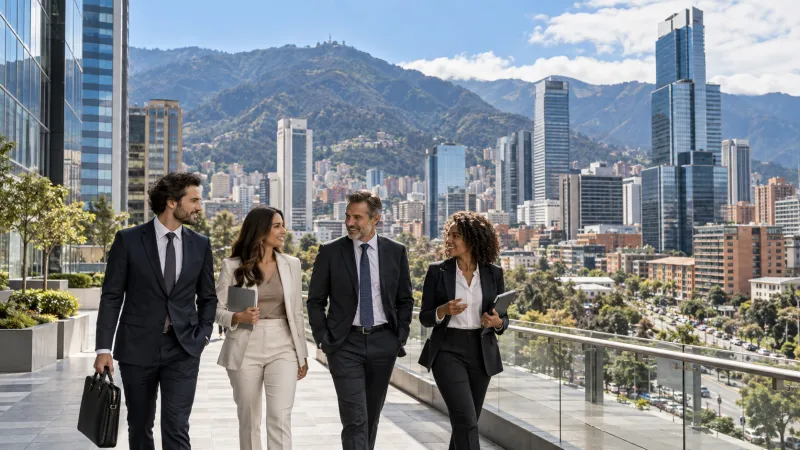 Empresarios haciendo turismo en Bogotá