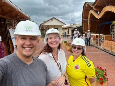 Family on a Nemocón Salt Mine tour