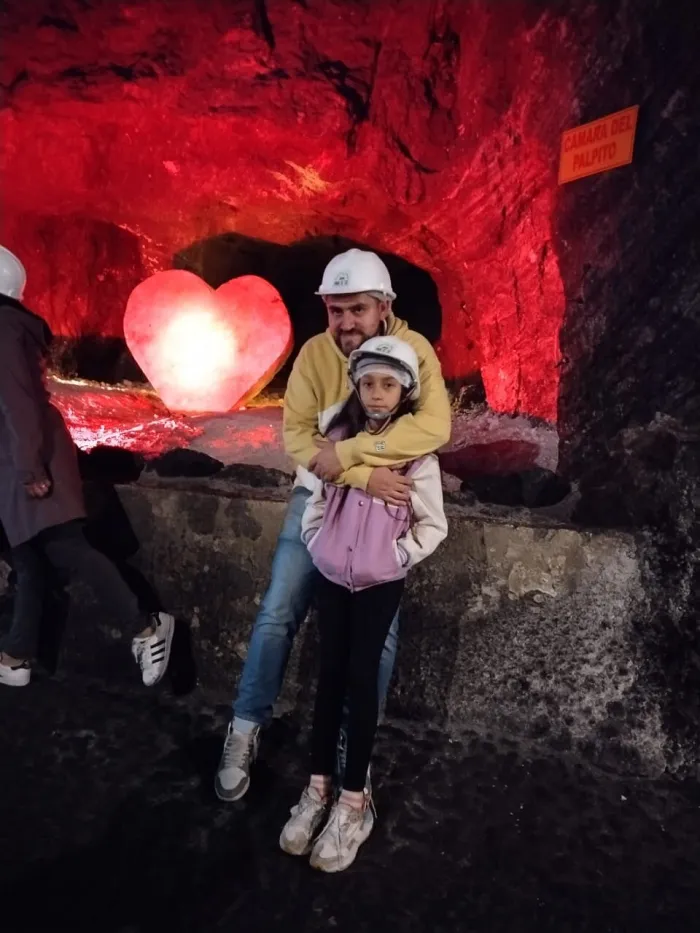 Halite heart in Nemocón Salt Mine